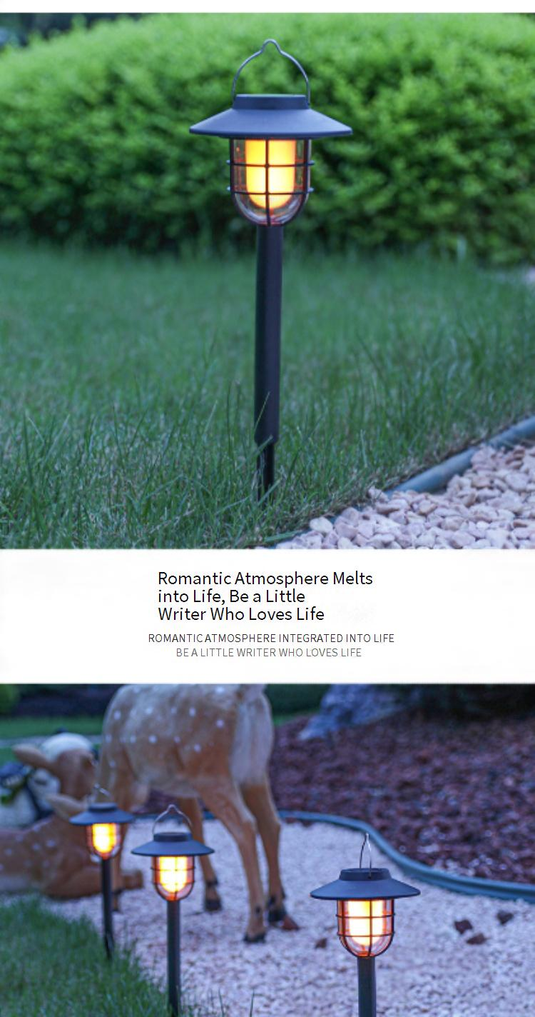 Solar Flame Torch Light Outdoor Garden Decor Waterproof LED Landscape Lighting For Patio Yard Pathway"_voghion.com