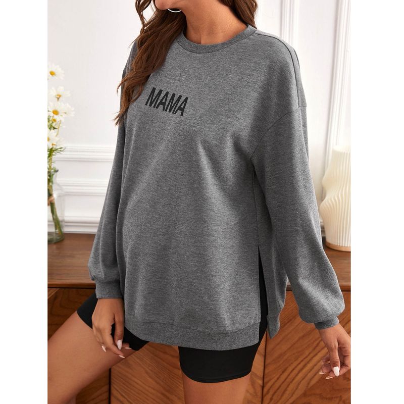 Sudadera con capucha y manga larga con cuello redondo y estampado_voghion.com