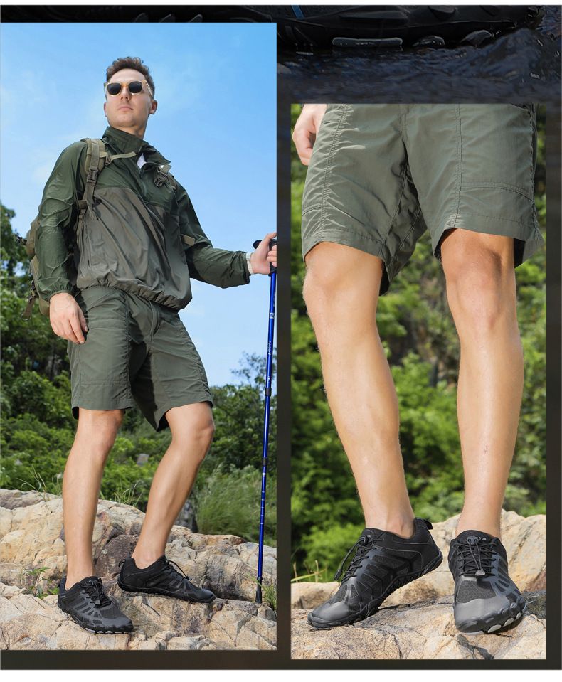Zapatos de agua para hombre y mujer, antideslizantes, de suela suave, de secado rápido, para rafting, natación y vadeo al aire libre._voghion.com
