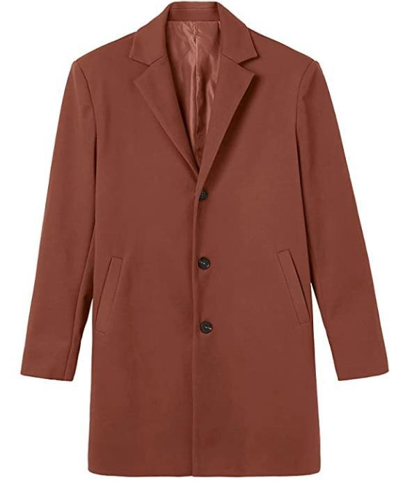 Men's Wool Blend Overcoat - Stylish Long Coat For Autumn & Winter, Thickened Warm Jacket With Multiple Pockets (Green/Black/Grey/Camel, Sizes M-3XL)_voghion.com