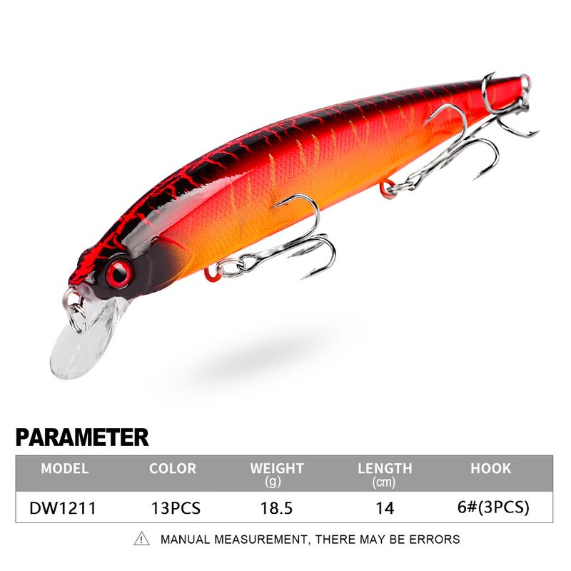 Floating Minnow 14cm/18.5g Lure VIB Lifelike Plastic Hard Bait Fishing Gear_voghion.com