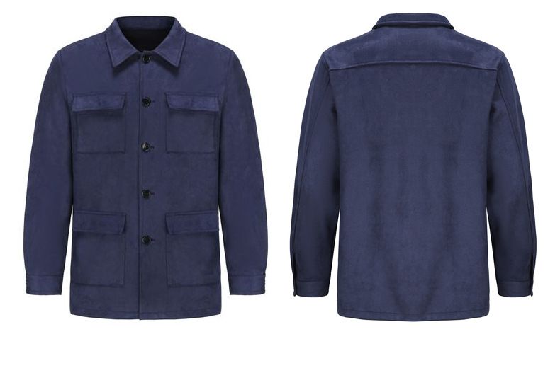 Manteau coupe-vent décontracté en cuir polaire pour hommes avec plusieurs poches, nouvelle collection printemps et automne 2024_voghion.com
