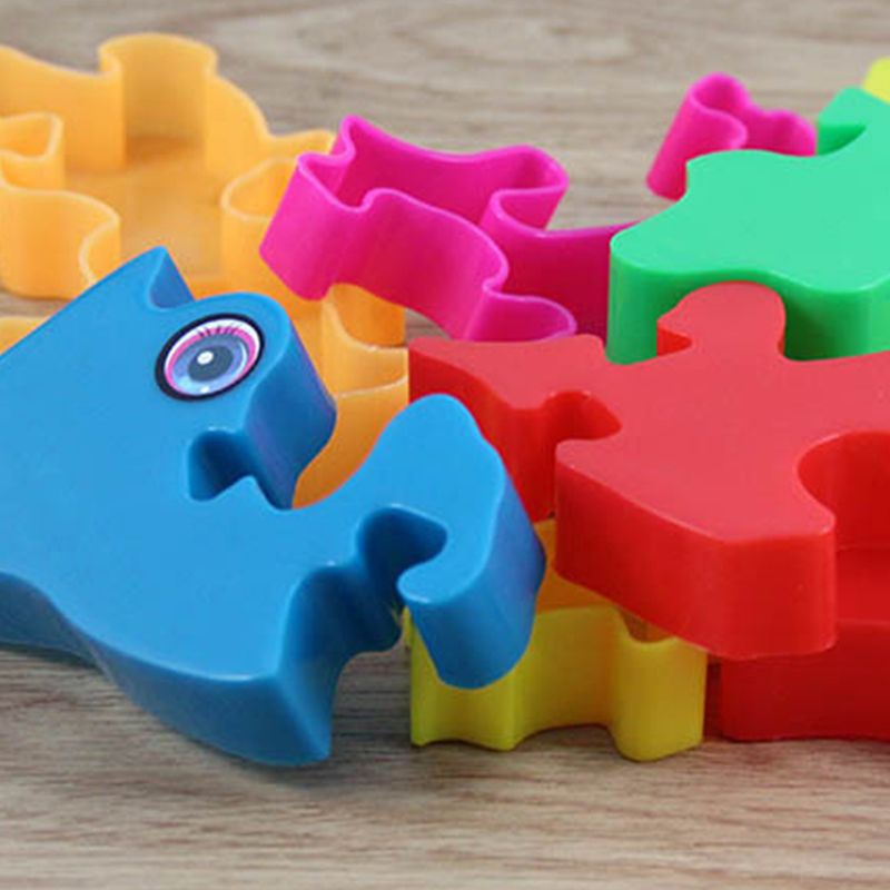 Jinleiou 1 set Djurpussel Praktisk förmåga Hand-öga-koordination Pedagogiska leksaker DIY 3D-fiskpusselleksaker för barn_voghion.com