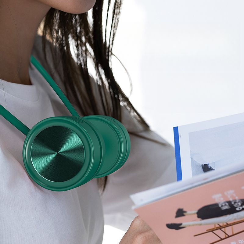 Ar condicionado portátil pessoal pequeno preguiçoso pendurado no pescoço sem lâminas ventilador recarregável silencioso mini_voghion.com