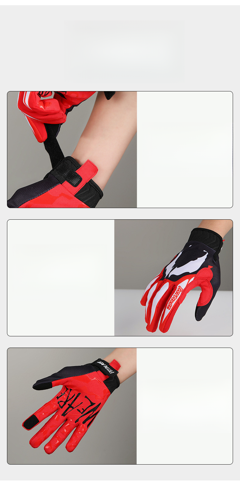 Cienkie, oddychające rękawiczki rowerowe, rękawice motocyklowe terenowe_voghion.com