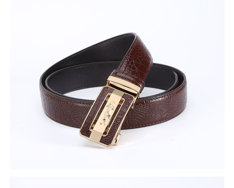 Cinture da uomo cintura in coccodrillo da uomo casual 2023 lega personalizzata fibbia automatica cintura strada stalla fornitura produttore all'ingrosso_voghion.com