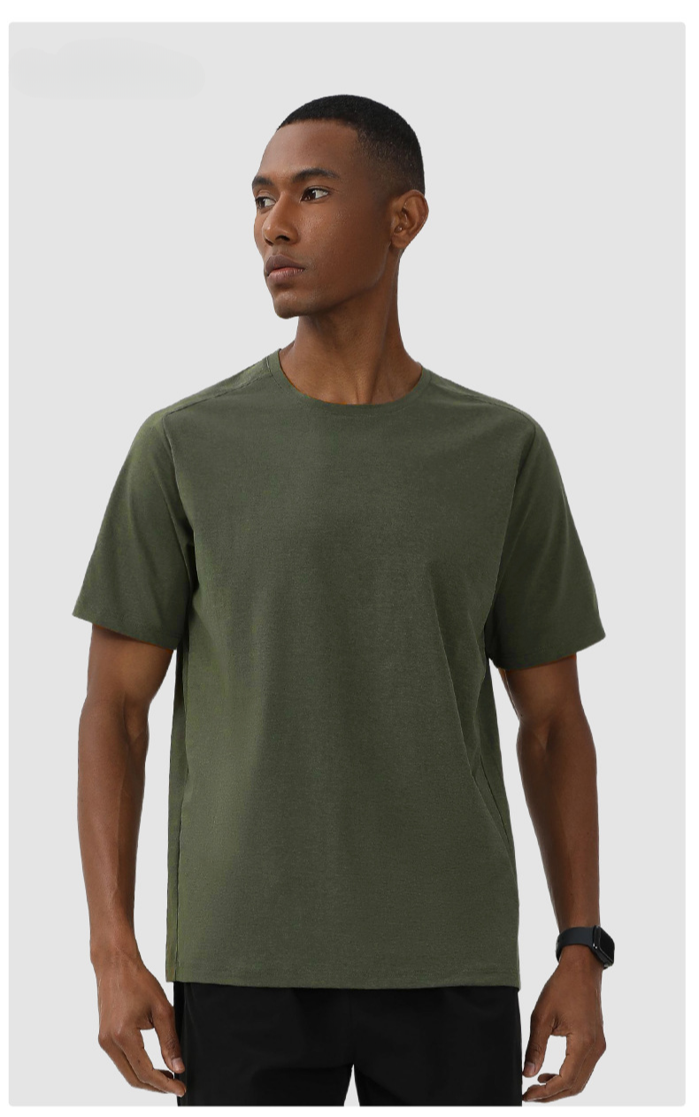Spring And Summer European And American Quick-drying Men's Short-sleeved Breathable Sunscreen Sports Leisure Fitness Hiking Leisure Exercise T-shirt_voghion.com