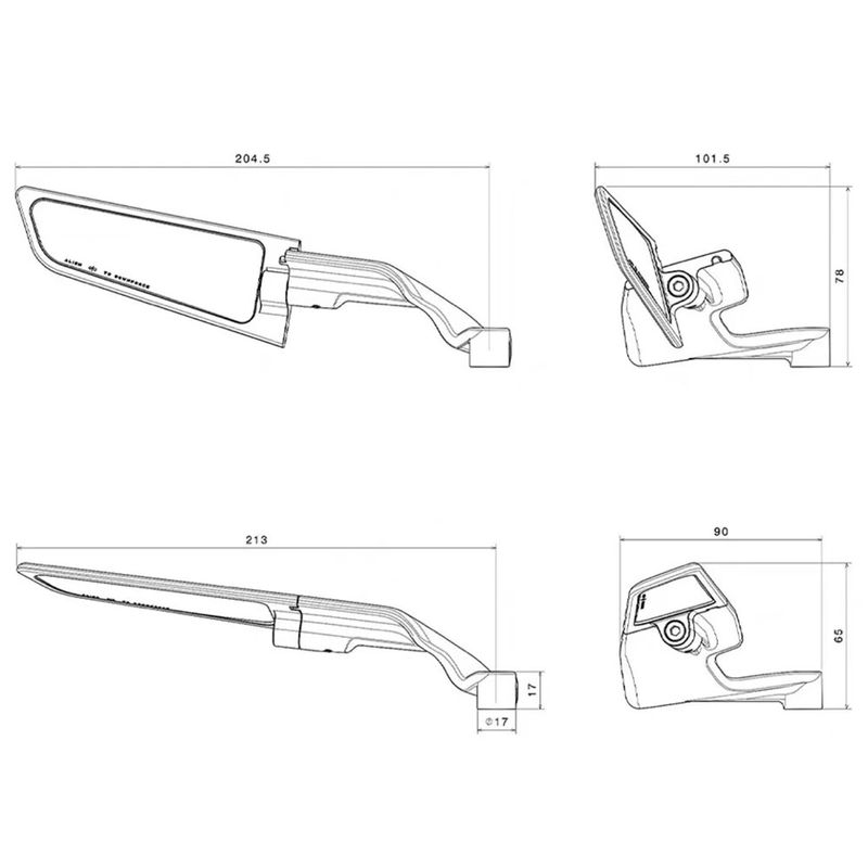 Universal CNC Aluminium Motorrad Rückspiegel Blau Anti-glare Spiegel Für Streetfighter V4 S V4S STREETFIGHTER V2_voghion.com