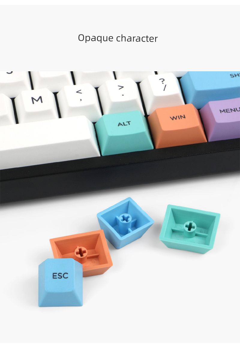 PBT Chalk Cap Key CAP Original Height Sublimation 104 64 68 980 Restraint Full Set Nical Keyboard_voghion.com