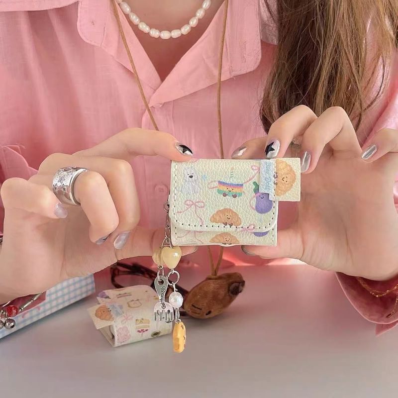 Leather Illustration Compatible With BASEUS Case Soft M2s Pro Earphone Anti-drop Protective Shell_voghion.com