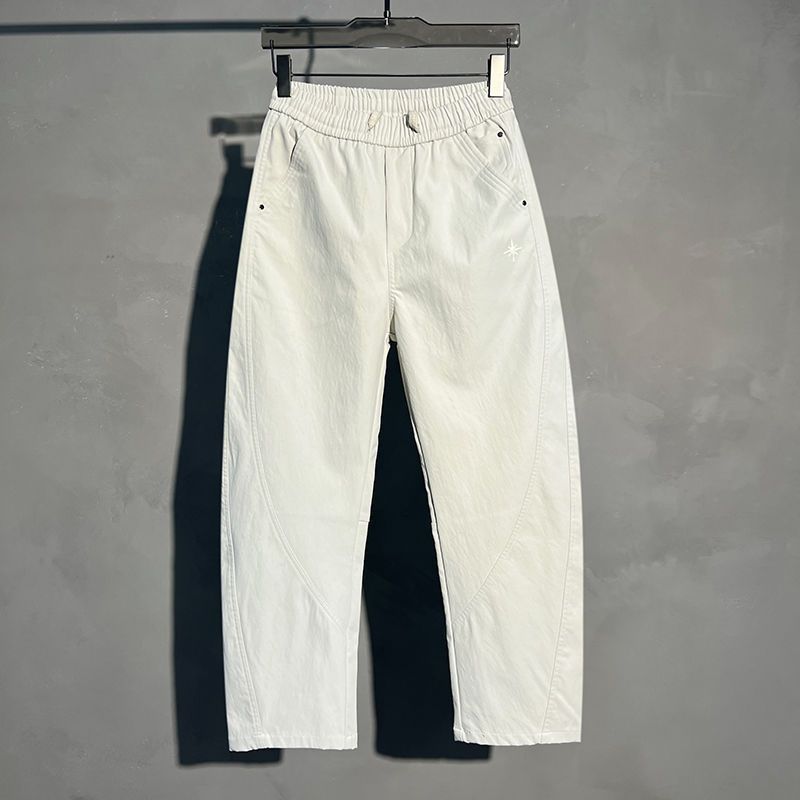 Premium Products 2024 Autumn And Winter New Straight Leg Casual Pants Men's Thick Sports Sweatpants Youth Drawstring Harem Pants Look Taller_voghion.com