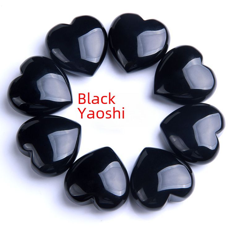 Factory Direct natural pink crystal heart-shaped ornaments jade peach heart crystal jewelry hibiscus stone heart-shaped crafts_voghion.com