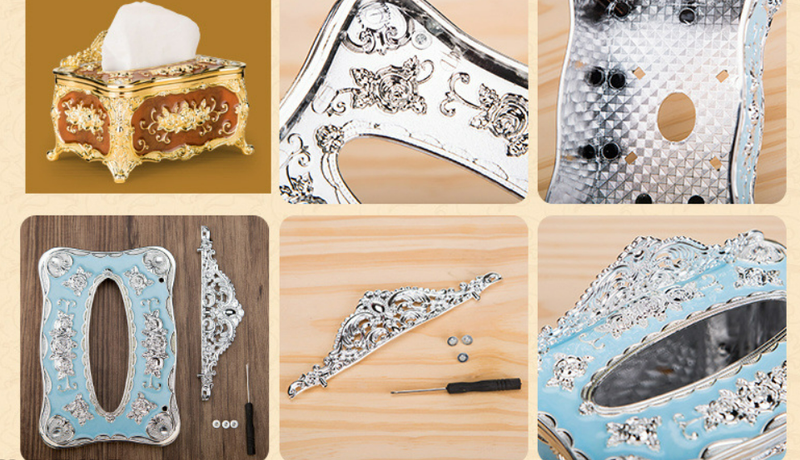 Zeichenbox im europäischen Stil, Wohnzimmer, einfach und niedlich, Zuhause, Papier-Zeichenbox, kreativer Couchtisch, Taschentuchbox, Nachttisch, Papier-Zeichenbox_voghion.com