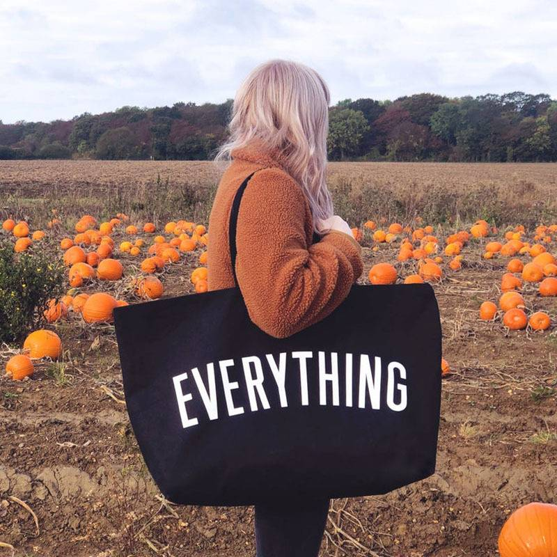 Eco-friendly Shopping Tote Bag, Oversized Canvas Shopping Bag, Reusable Large Shopping Bag._voghion.com