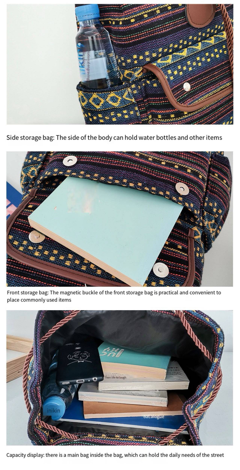 Boho Mandala Ethnic Bohemian Backpack Purse For Women Anti Theft Fashion Back Pack Shoulder Bag_voghion.com