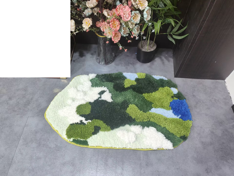 flannel bath mat non-slip soft bathroom carpet luxury microfiber bath carpet machine washable door mat_voghion.com