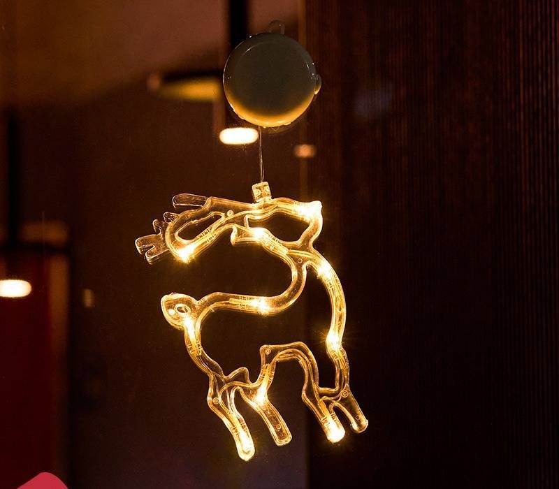 Decoraciones navideñas con luces LED: Papá Noel, campanas, copos de nieve, estrellas y más para decorar fiestas navideñas en casa._voghion.com