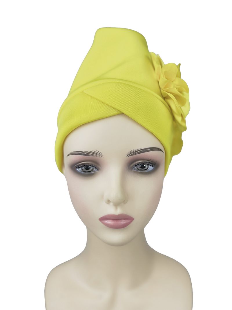 Damen Hijab Hut übertrieben Hut Luftschicht Seite große Blume Hut Moslemischer Hut Baotou Hut_voghion.com