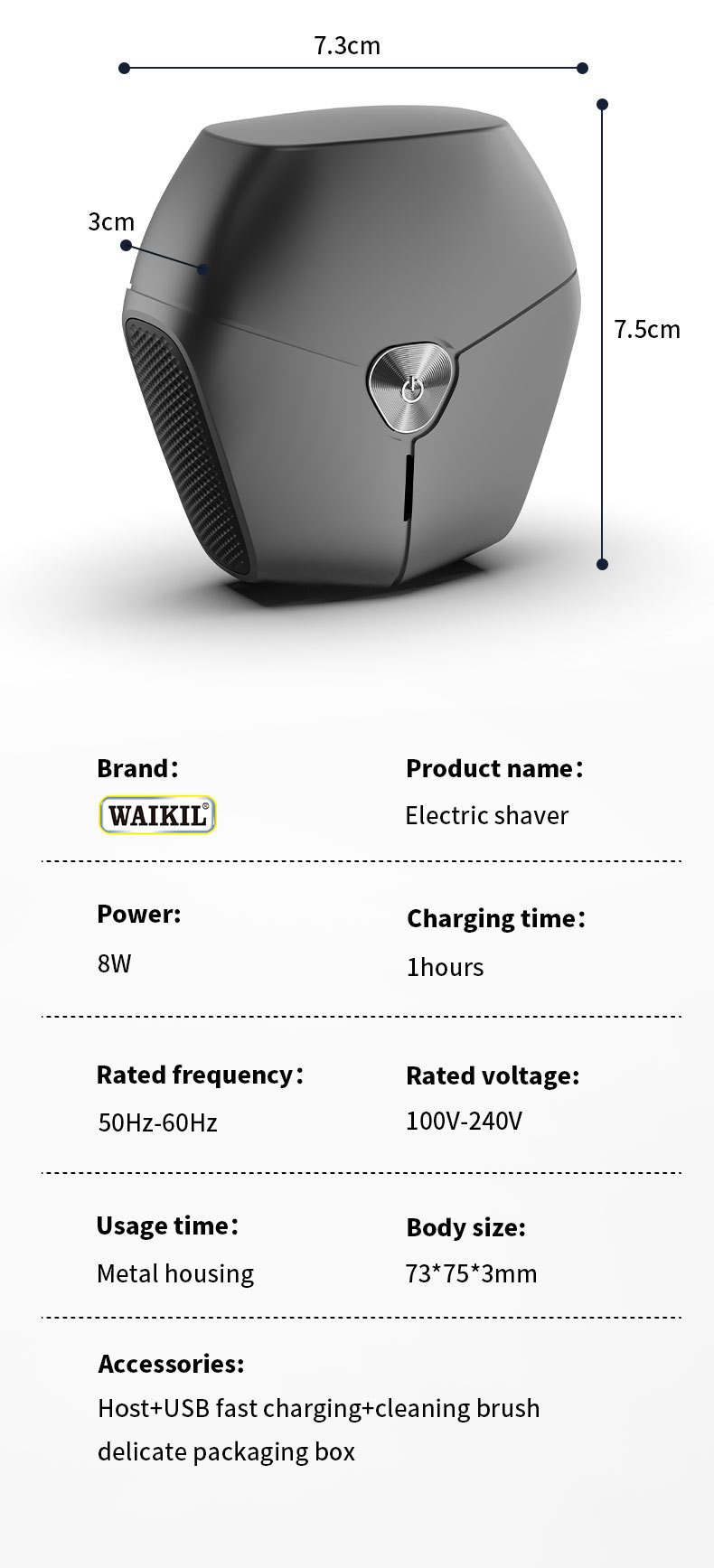 Populær mini elektrisk Butterfly elektrisk barbermaskin USB-lading herrebarbermaskin Reise bærbar skjeggkniv_voghion.com