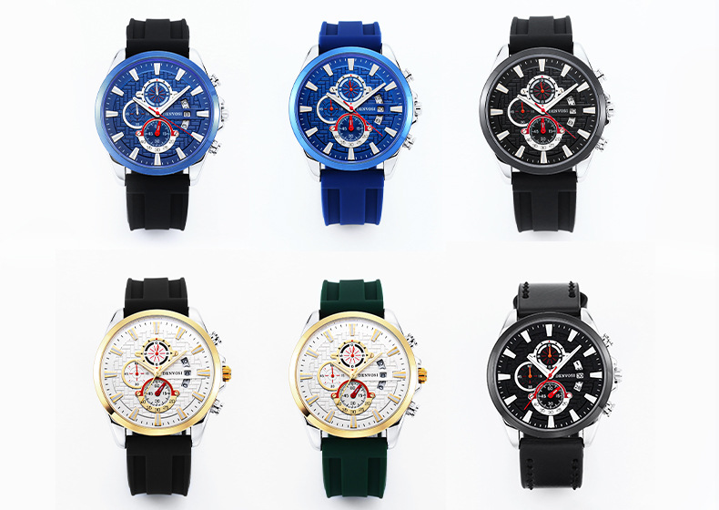 New Hot Selling Danfoss True Three Pin Calendar Wrist Watch Men's Fashion Nightlight Waterproof Men's Business Watch 2023_voghion.com