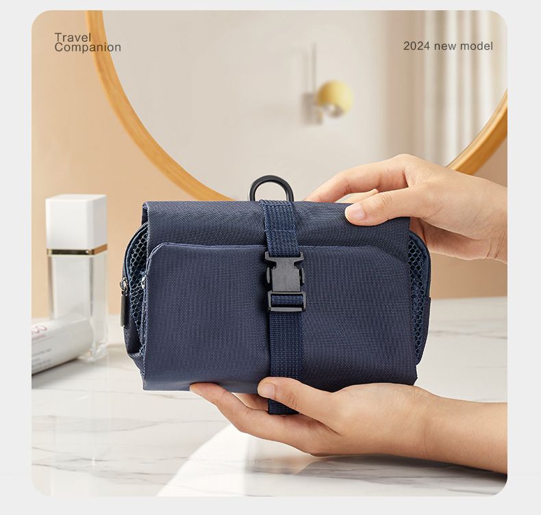 Home Storage & Organization Buckle Folding Toiletry Bag Hook Men's Business Trip Travel Toiletries Storage Bag Cosmetic Bag_voghion.com