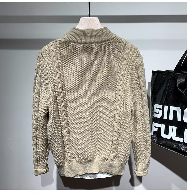 Herrenbekleidung: Das beste Produkt im Laden ist einen Versuch wert. Winter-Design, Nischen-Strickjacke mit Reißverschluss für Herren. Retro-Pullover in großer Größe für Herren_voghion.com
