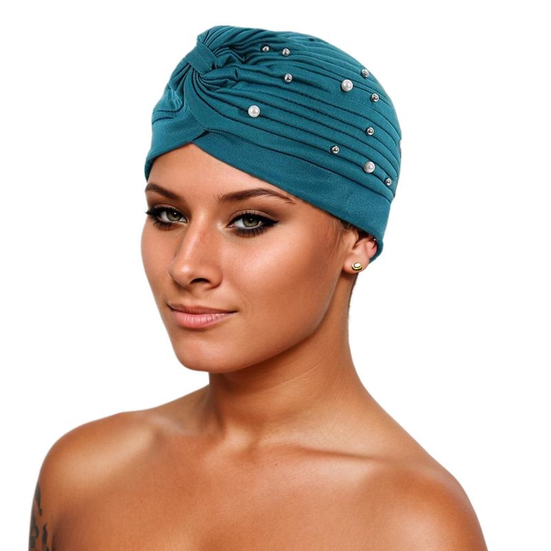 Muslim hat Turban cap pleats nail bead pleats simple watermelon cap_voghion.com