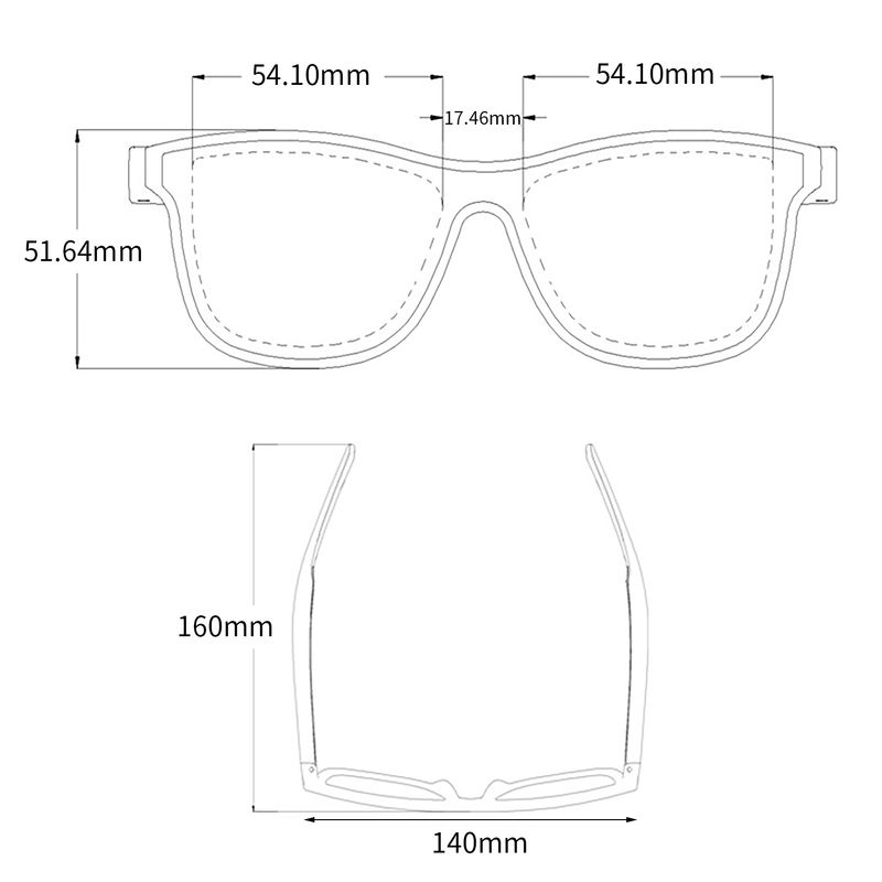 KY Smart Glasses Multifunctional High Fidelity Long Standby Time Eye Protection True Wireless Stereo Audio Sunglasses_voghion.com