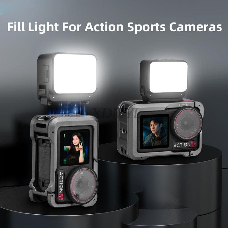 Universelles magnetisches Fülllicht mit Schnellverschluss für DJI Pocket 3/Action 4/5 Pro/Insta360 X4/X5/GoPro 13 Beauty Lighting_voghion.com