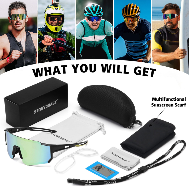 Lunettes de soleil de sport pour hommes et femmes, lunettes de soleil pour la conduite, la pêche, le cyclisme, le VTT, protection UV400_voghion.com