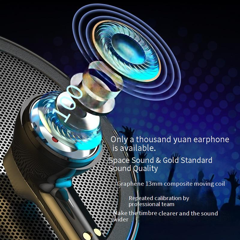 Bluetooth-hörlurar Nya TWS Bluetooth-headset In-Ear Ultralång batteritid ENC Brusreducering Gaming Bas Trådlösa Sportheadset_voghion.com