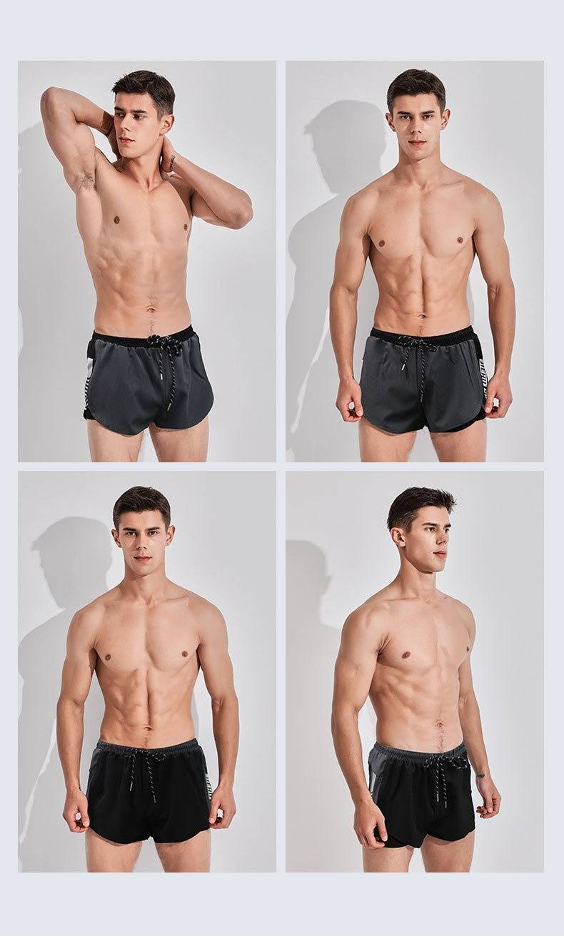 Bañador de hombre de doble capa y secado rápido, ideal para nadar sin vergüenza._voghion.com