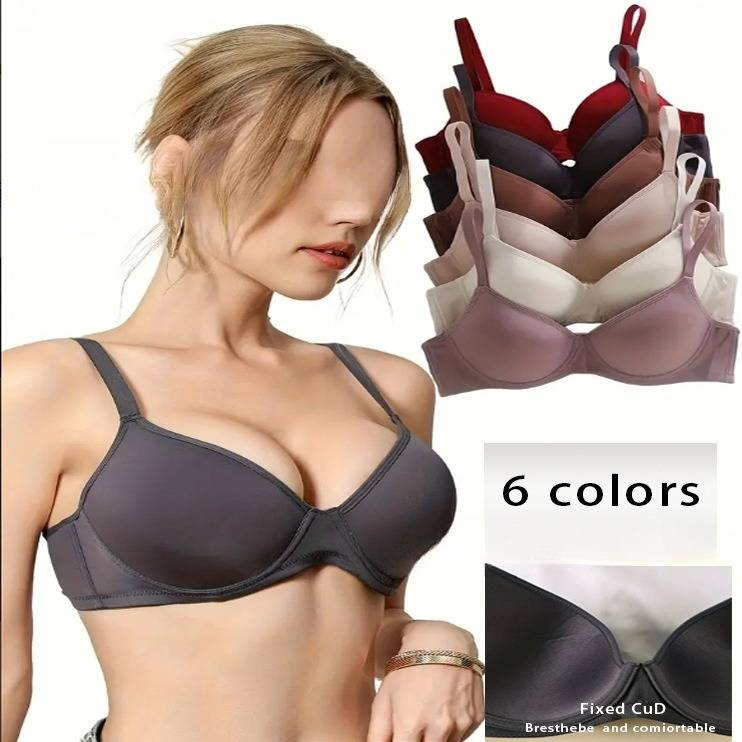 Soutien-gorge fin froncé sur les côtés, anti-affaissement, ajustable, sous-vêtements et vêtements de nuit_voghion.com