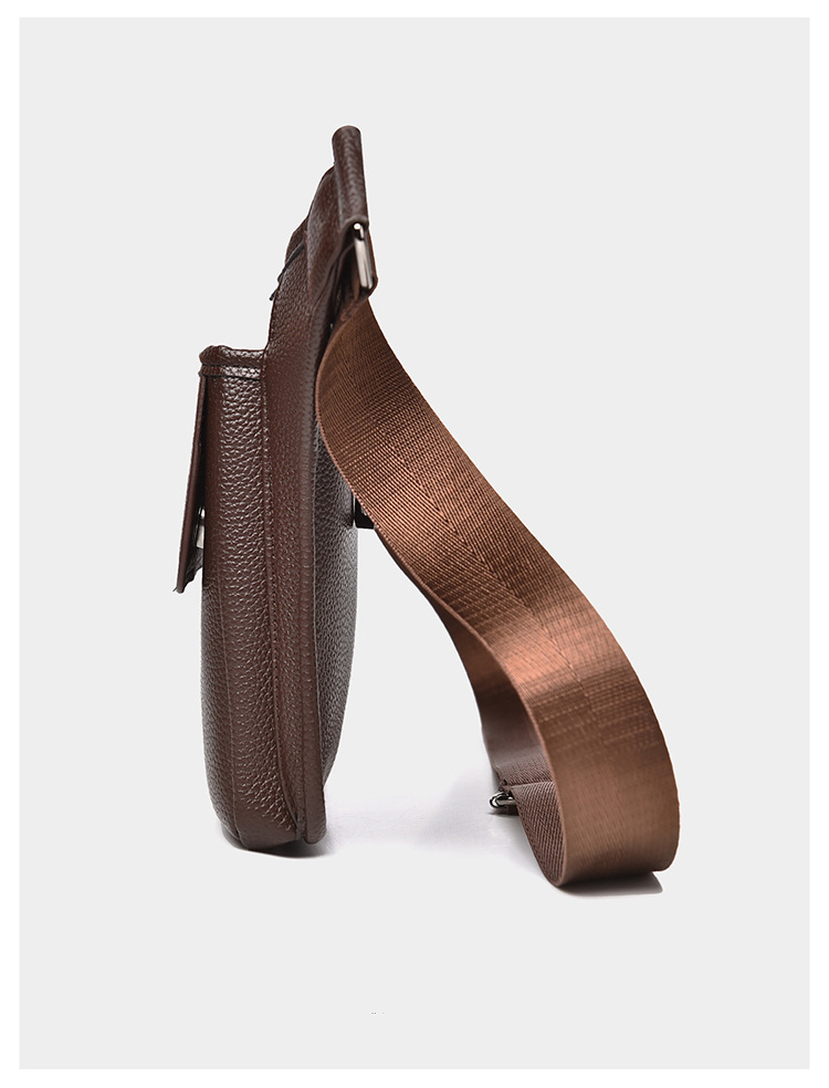 Men's Bags High End Retro Trend Large Capacity Waterproof Shoulder Bag Men's Lychee Pattern Bag_voghion.com