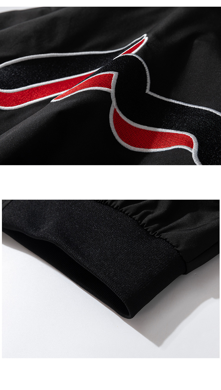 Giacca da baseball larga ricamata da uomo, giacca da baseball vintage ricamata - giacca a vento unisex elegante e ampia per abbigliamento casual_voghion.com