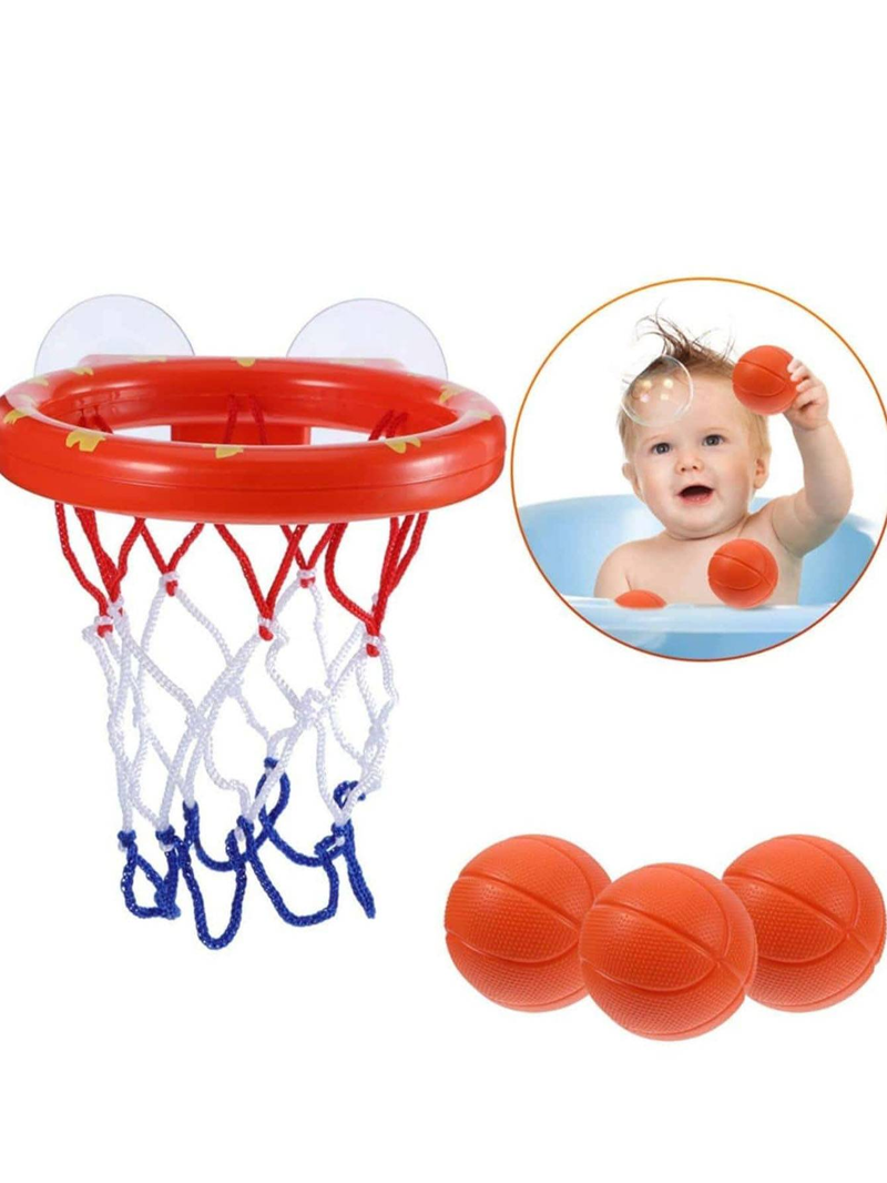 Dinosaur & Shark Bath Basketball Hoop Set - Fun Water Toys For Toddlers With 3 Floating Balls, Bathtub & Outdoor Play_voghion.com