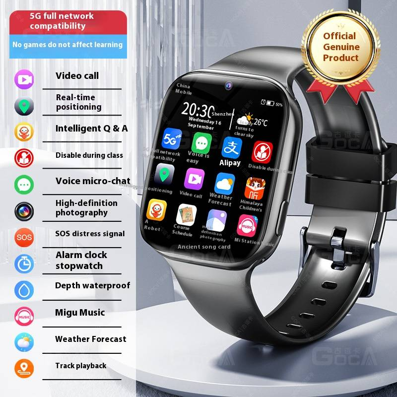 5G Smart Watch For Kids & Teens With HD AMOLED Screen, GPS Tracking, SIM Card Support, Parental Controls & Contactless Payment_voghion.com