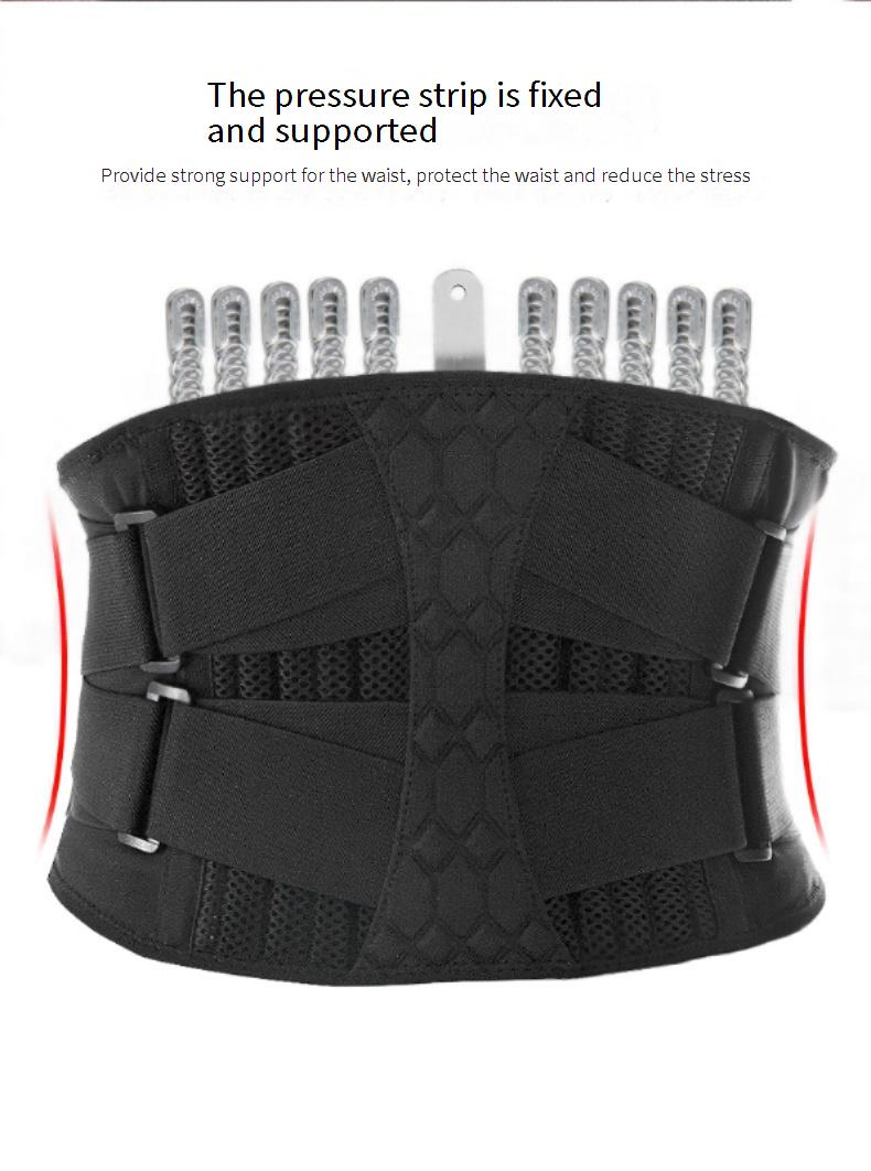 Professional Steel-Reinforced Weightlifting Belt - X-Back Support With 10 Springs For Powerlifting, Deadlifts & Back Pain Relief_voghion.com