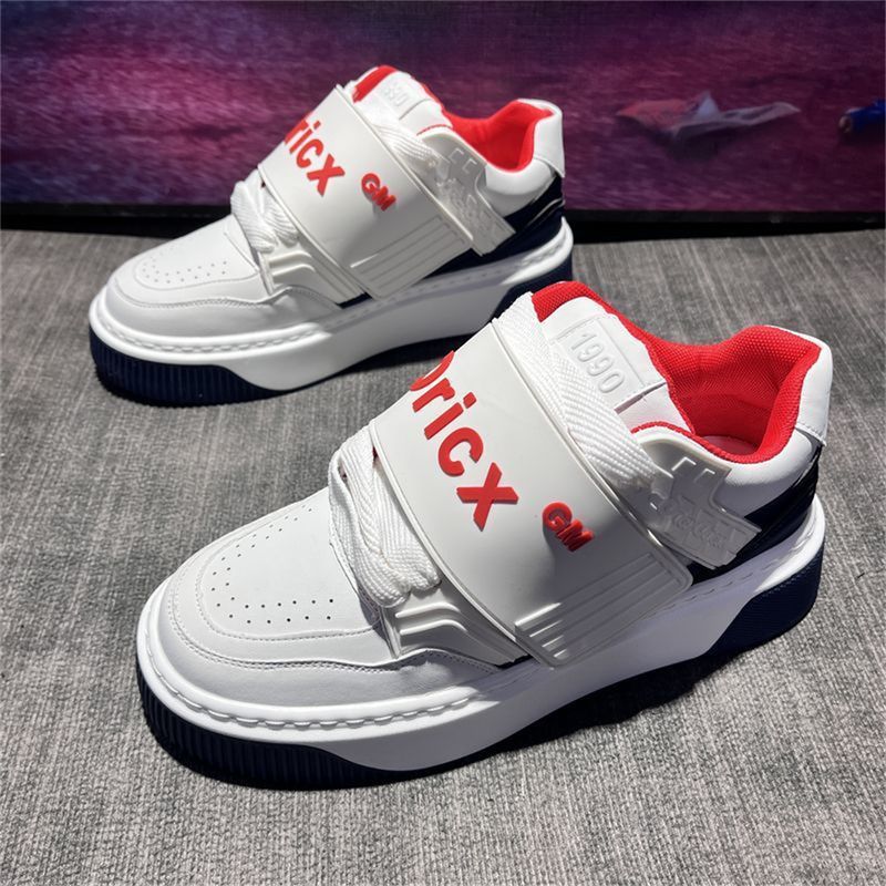 2026 Fashion Sneakers Jogging Shoes Youth/Men Artificial PU Splicing Low Top Velcro Thick Sole Non-Slip Wear-Resistant Running Shoes_voghion.com