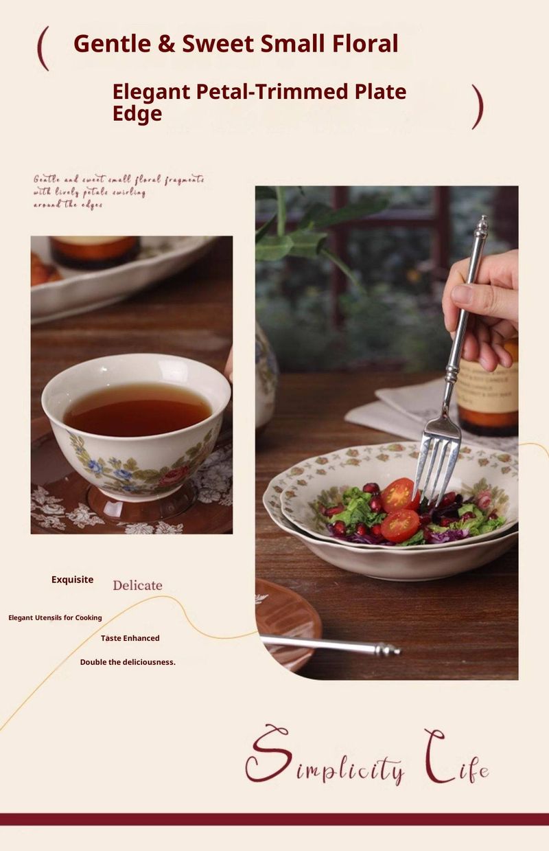 French-Style Ceramic Dinnerware Set – 16-Piece Nordic Aesthetic Bowl & Plate Gift Box, Floral Embossed, Microwave Safe, Elegant Tableware For Home_voghion.com