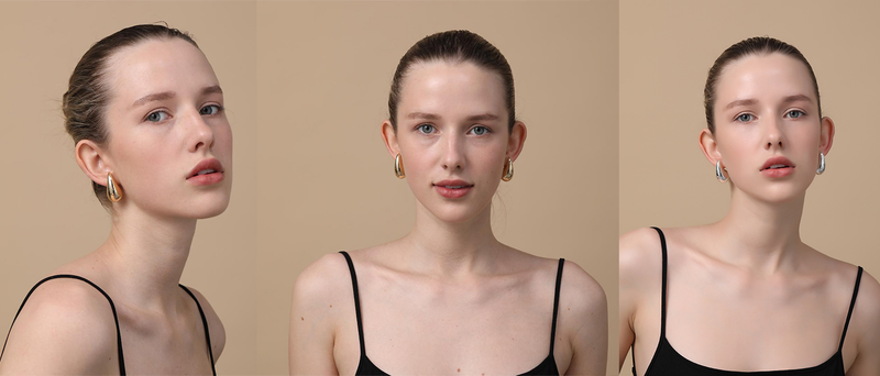 Apsvo Chunky Gold Hoop Earrings For Women, Dupes Earrings Lightweight Waterdrop Hollow Open Hoops, Hypoallergenic Gold Plated Earrings Fashion Jewelry_voghion.com