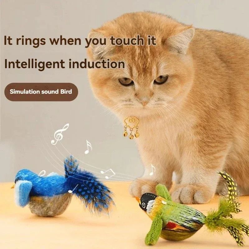 Interactive Plush Bird Toy For Cats_voghion.com