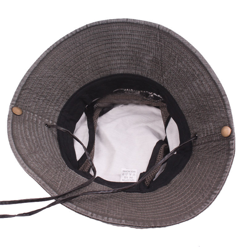 Męska czapka letnia siatka oddychająca Retro 100% bawełniany kapelusz typu Bucket Panama dżungla kapelusze wędkarskie nowość tata czapka plażowa kapelusz typu Bucket_voghion.com