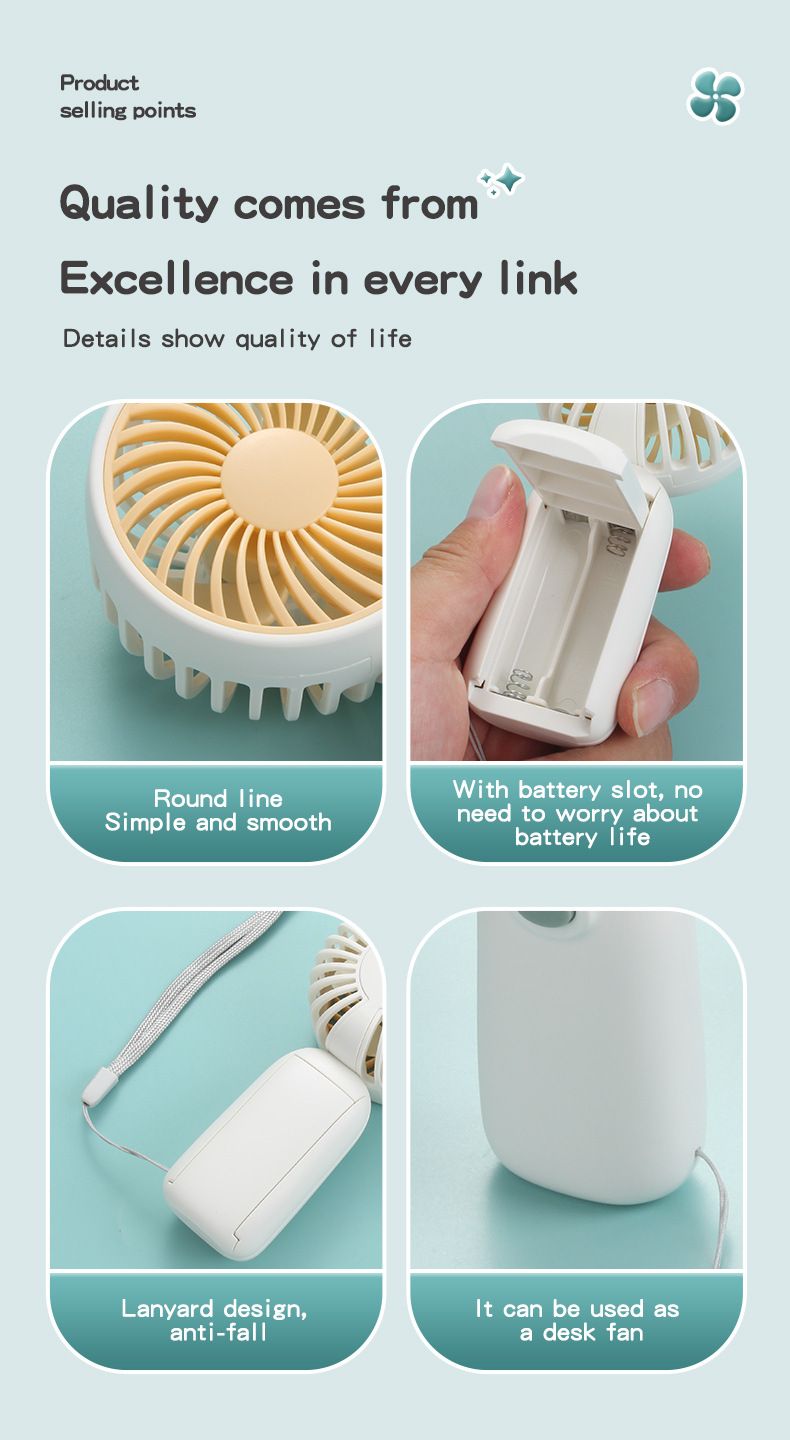 7 Pocket Portable Battery Mini Handheld Fan New Gift_voghion.com