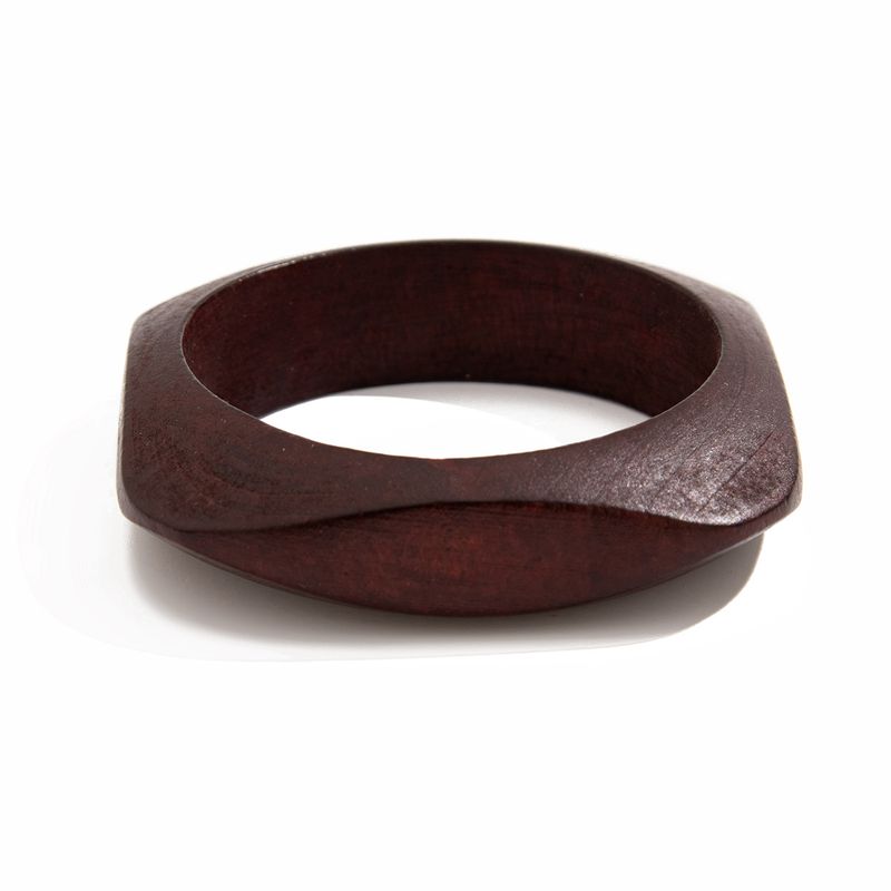 bracelet Maillard Style Retro Wooden Bracelet Simple Design Round Faceted Hand Jewelry_voghion.com