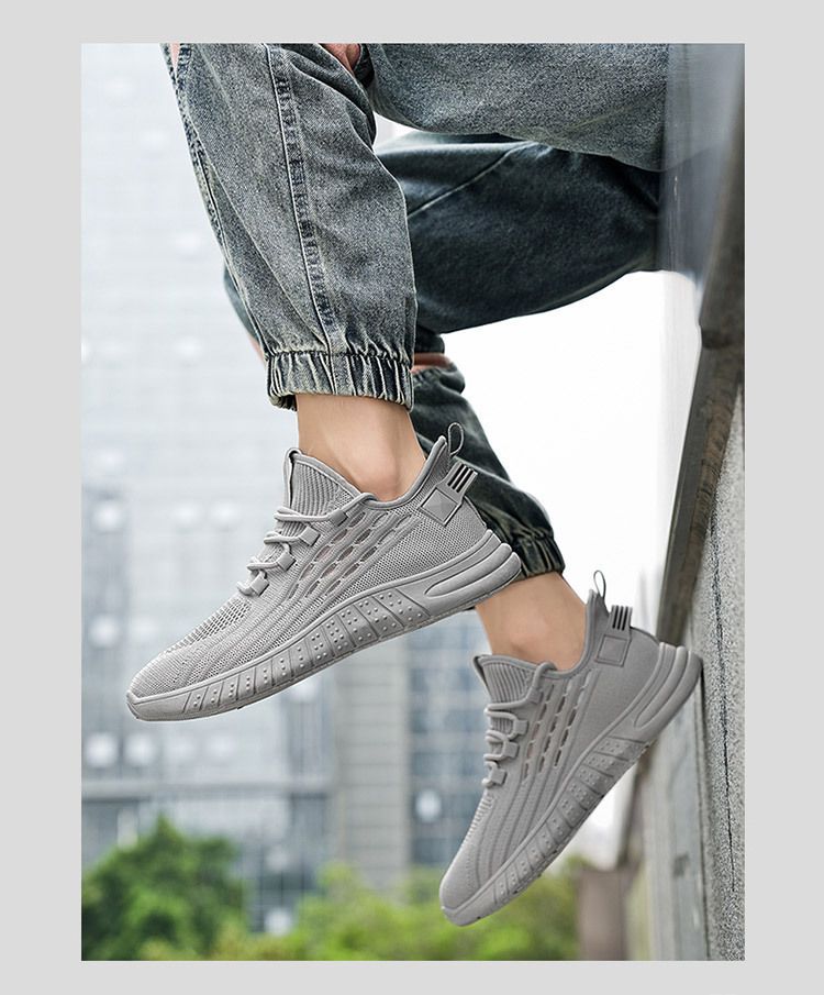 Scarpe da uomo in cocco, scarpe in rete, scarpe sportive versatili in tessuto Fly, scarpe da corsa casual da uomo_voghion.com