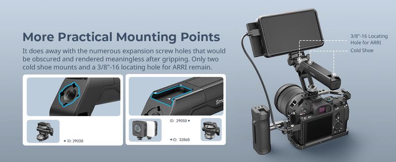 SmallRig ARRI Locating Holes Tiny, Weight 113g, Portable Camera Top Handle For Sony Canon Nikon 4757_voghion.com