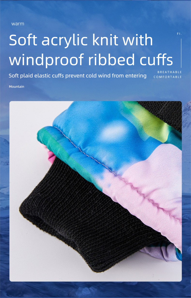 Premium Neue Erwachsene Winter Warme Ski Mode Graffiti Fleece Gefüttert Verdickte Unisex Fahrradhandschuhe_voghion.com