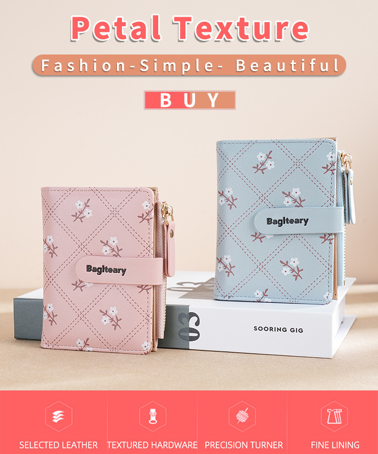 Geldbörse für Damen, kurz, mit mehreren Kartenfächern, modische kleine Geldbörse für Damen, High-End-PU-Geldbörse_voghion.com