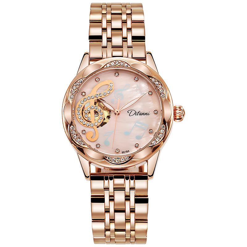 Brand genuine ladies automatic mechanical watch ladies ten new trend waterproof simple temperament watch_voghion.com